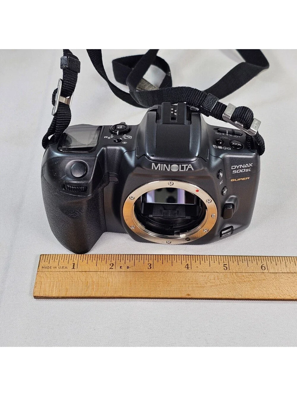 Minolta Dynax 500si Super 35mm SLR Film Camera Body Black Pristine Tested